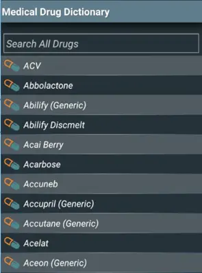 Medical Drug Dictionary android App screenshot 1